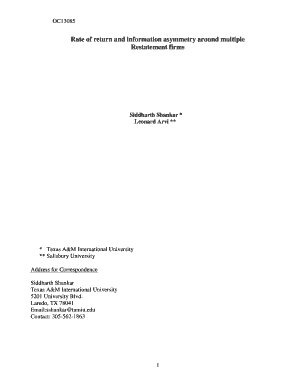 Rate of return and information asymmetry around multiple