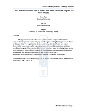 The Choice between Front-Loaded and Rear-Loaded Coupons for