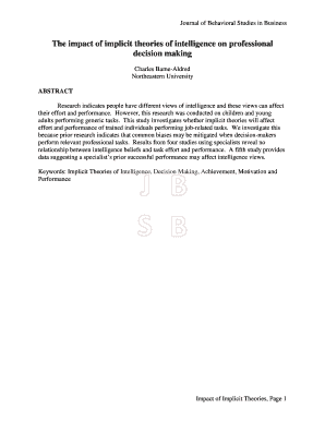 The impact of implicit theories of intelligence on professional