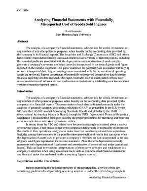 Analyzing Financial Statements with Potentially