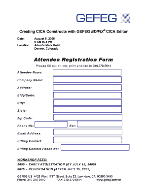 Attendee Registration Form