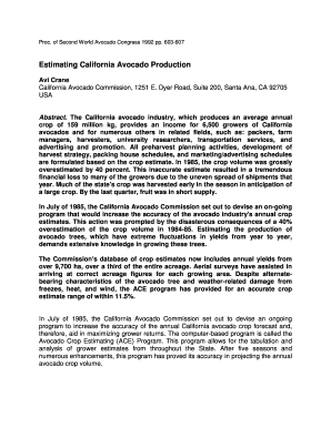 Estimating California Avocado Production - Avocadosource