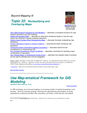 Use Map-ematical Framework for GIS Modeling - Innovative GIS