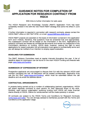 APPLICATION FOR RESEARCH CONTRACT FROM HGCA