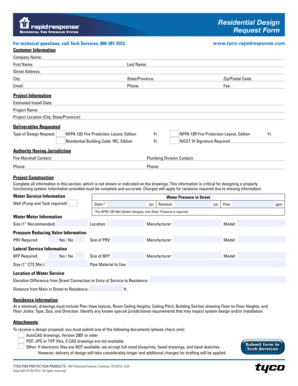 Residential Design Request Form