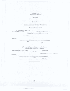 High Court Legal Forms