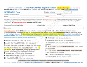 First Aid/CPR/AED Registration Form