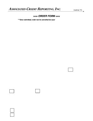 Credit Report Application Form