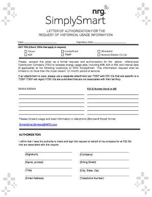 Texas Electricity Broker Authorization Form