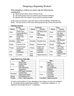 Fitness Training Plan and Journal