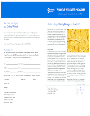 Women's Wellness Program Membership Form