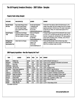 UK Property Investors Directory Order Form