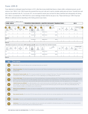 Form 1099-B for Mutual Fund Sales