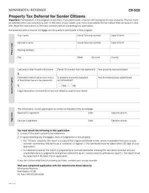 Senior Citizen Property Tax Deferral Application