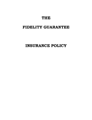 Fidelity Guarantee Insurance Policy