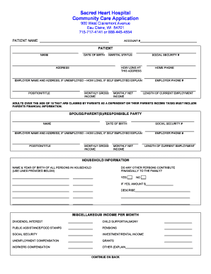 Sacred Heart Hospital Community Care Application