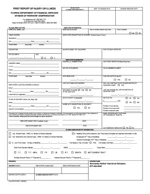 Florida First Report of Injury or Illness