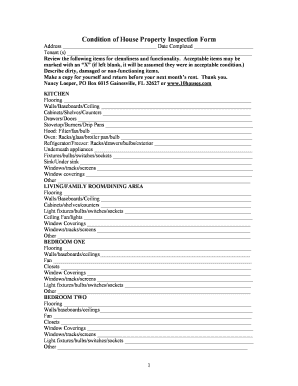 Property Inspection Form