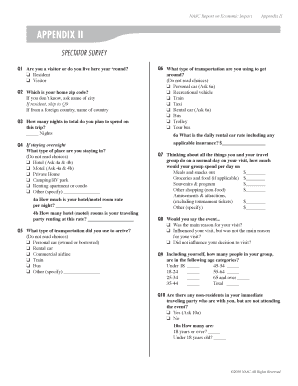 NASC Spectator Survey Form