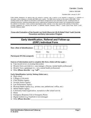 Early Identification Referral and Follow-up Form