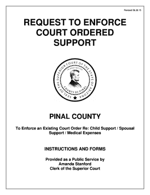 Request to Enforce Court Ordered Support