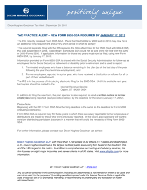 IRS Form 8955-SSA Filing Notice