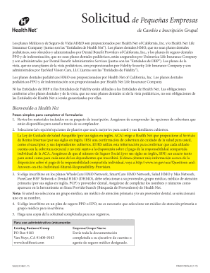 Solicitud de Pequeñas Empresas de Cambio e Inscripción Grupal