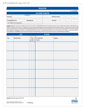 HomeAgain Pet Recovery Service Authorization Form