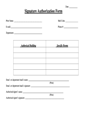 Signature Authorization Form