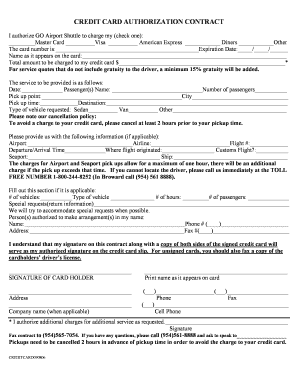 Credit Card Authorization Contract