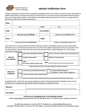 Identity Verification Form