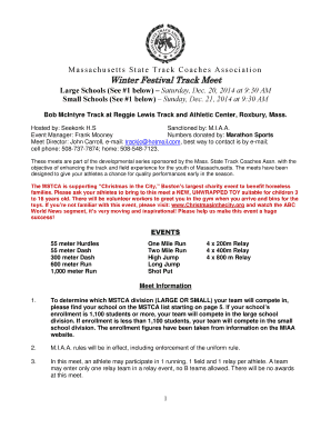 Massachusetts Winter Festival Track Meet