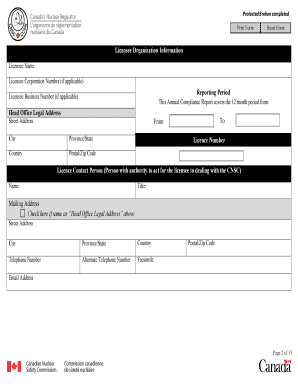 Annual Compliance Reporting Form