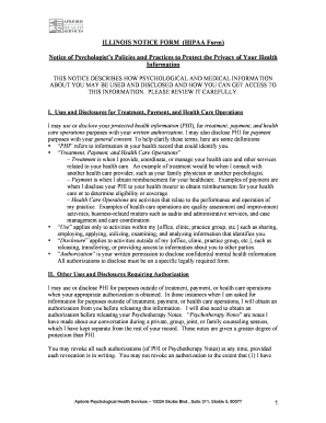 Illinois HIPAA Privacy Notice Form