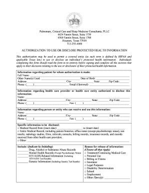 HIPAA Authorization Form