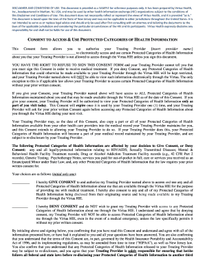 Consent to Access Protected Health Information