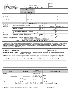 Electrical Permit Application
