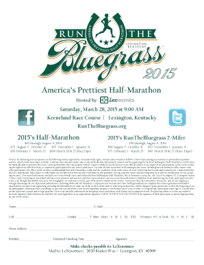 RunTheBluegrass Half-Marathon Waiver