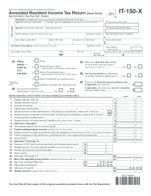 New York State Income Tax Return Amendment Form