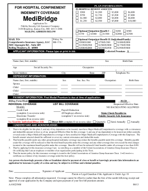 Hospital Confinement Insurance Application