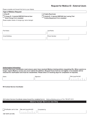 Mobius ID Request Form
