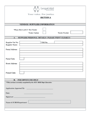 Vendor Application Form