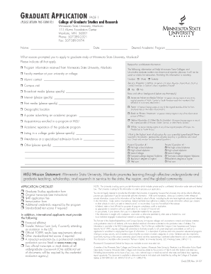 Graduate Application Form