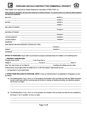 Commercial Property Purchase and Sale Contract