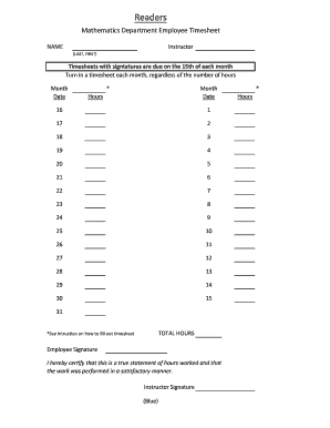 Employee Timesheet