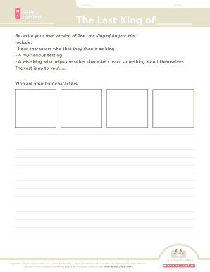 The Last King of Angkor Wat Writing Activity