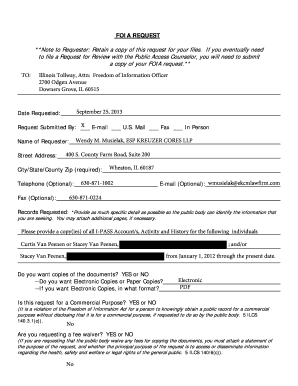 Illinois FOIA Request Form