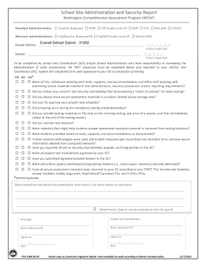 Washington Comprehensive Assessment Program Security Report