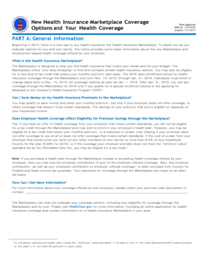 Health Insurance Marketplace Coverage Form