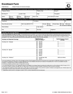 Voluntary Life Insurance Enrollment Form